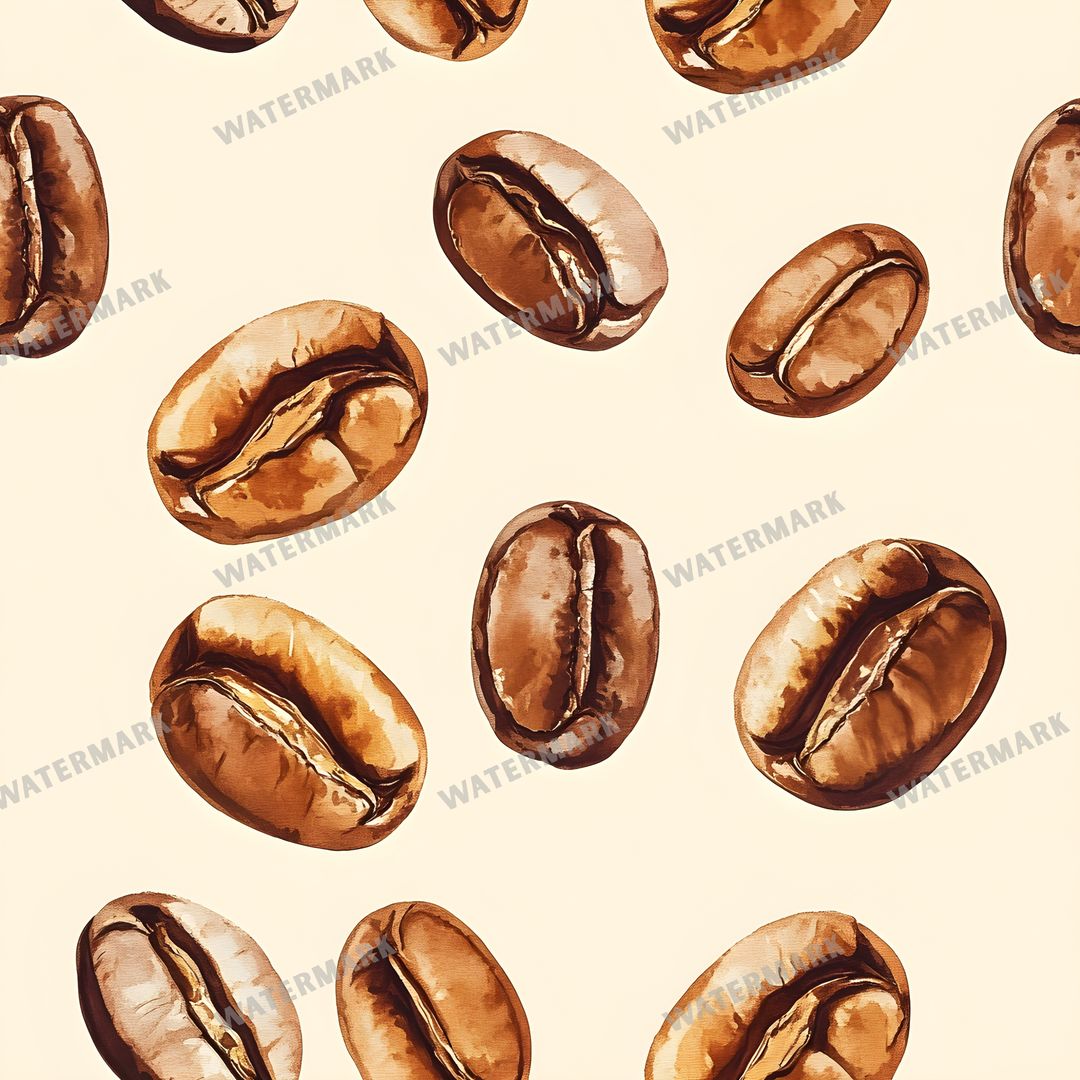 Coffee seamless pattern digital paper, repeating design 9