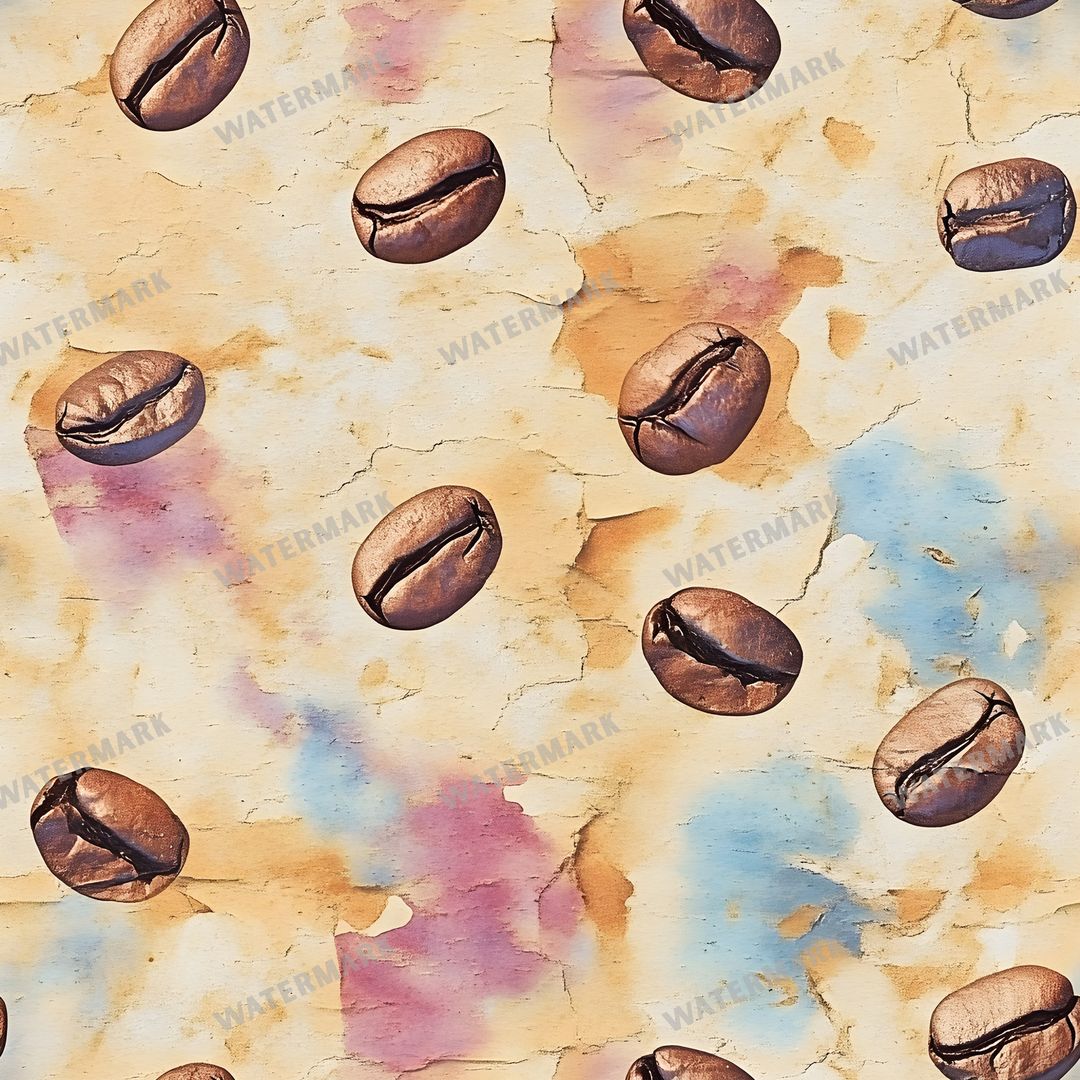 Coffee seamless pattern digital paper, repeating design 9