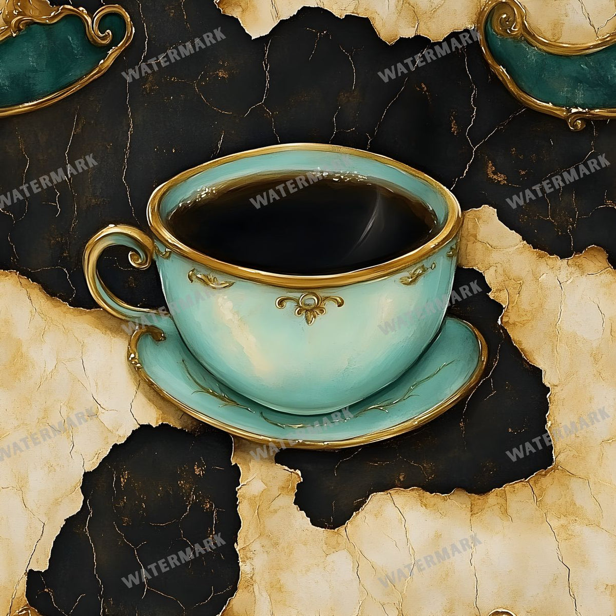 Coffee seamless pattern digital paper, repeating design 9
