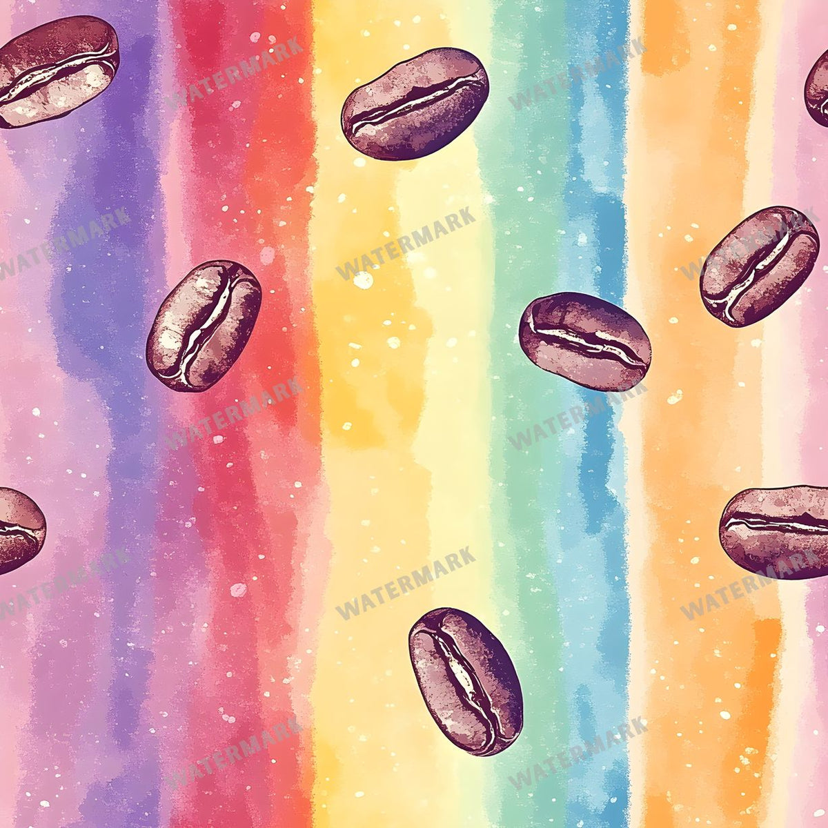 Coffee seamless pattern digital paper, repeating design 9