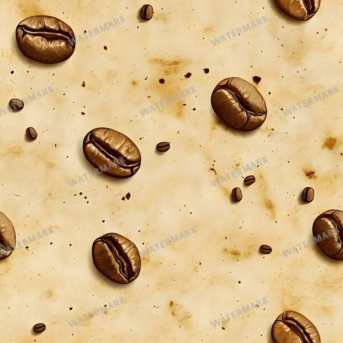 Coffee seamless pattern digital paper, repeating design 9