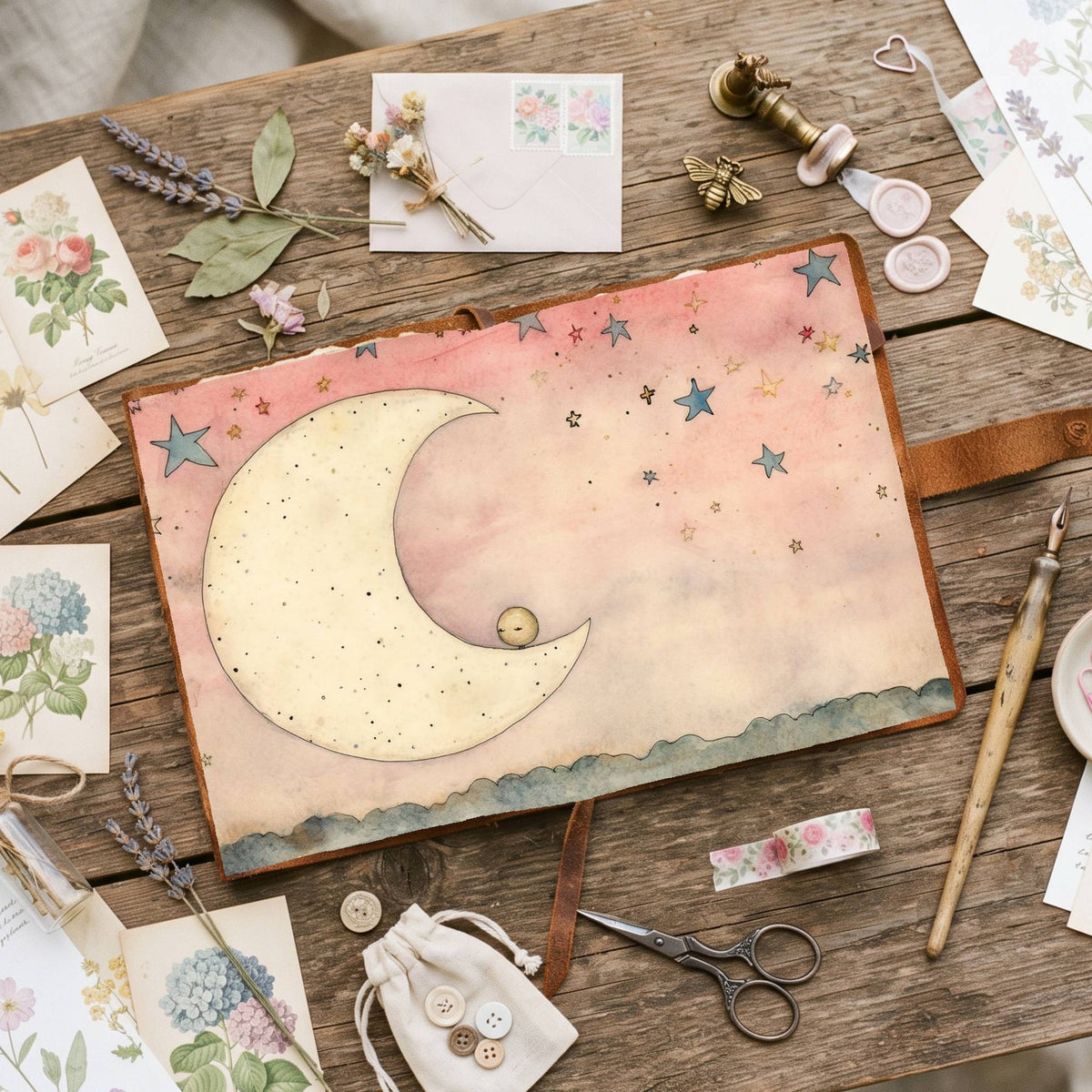 Colourful Pastel Celestial Digital Papers