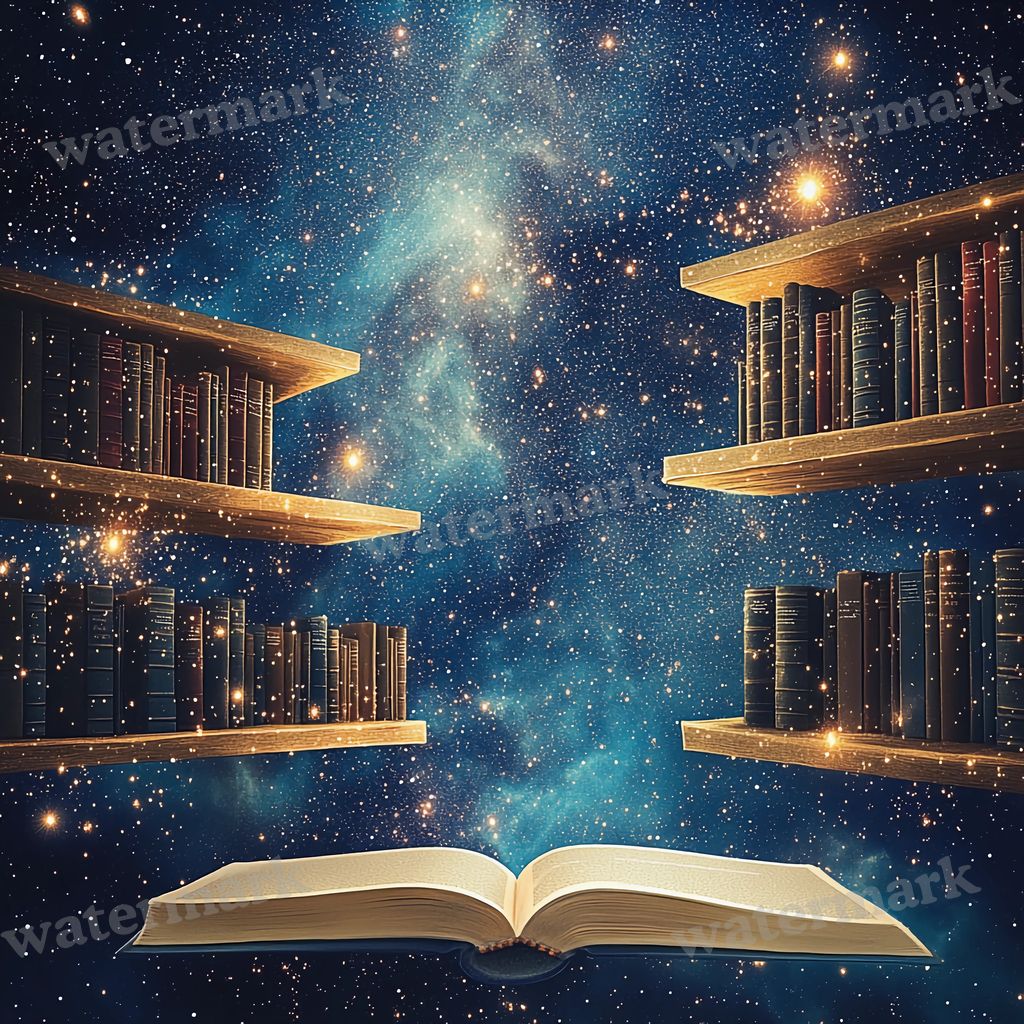 Cosmic Library Backdrop Images