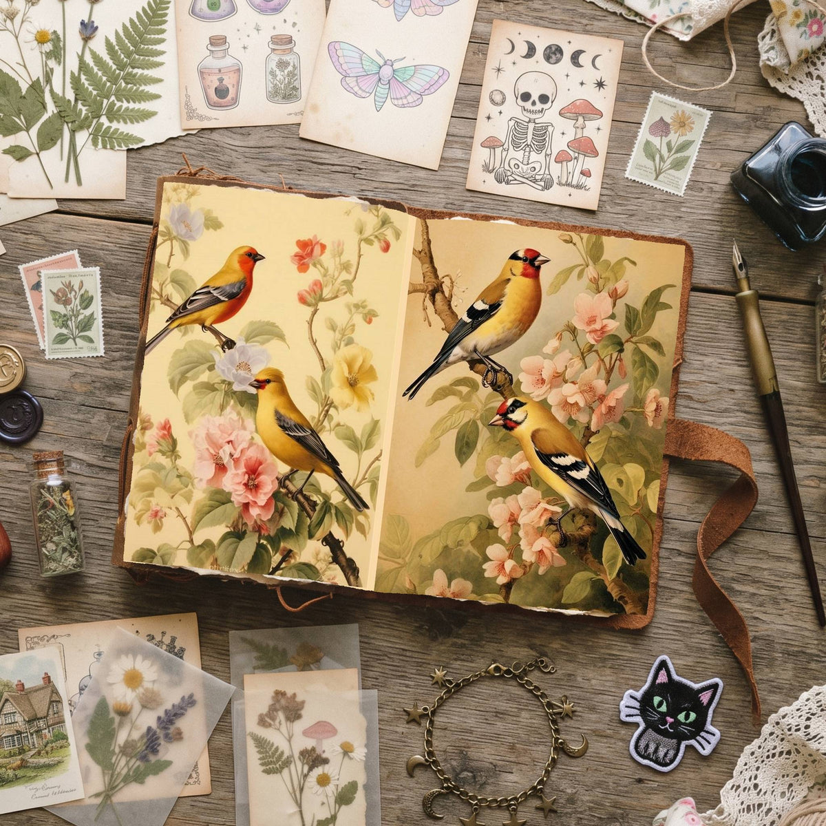 Countryside Birds Digital Papers