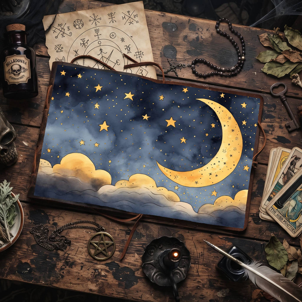 Crescent Moon Digital Papers