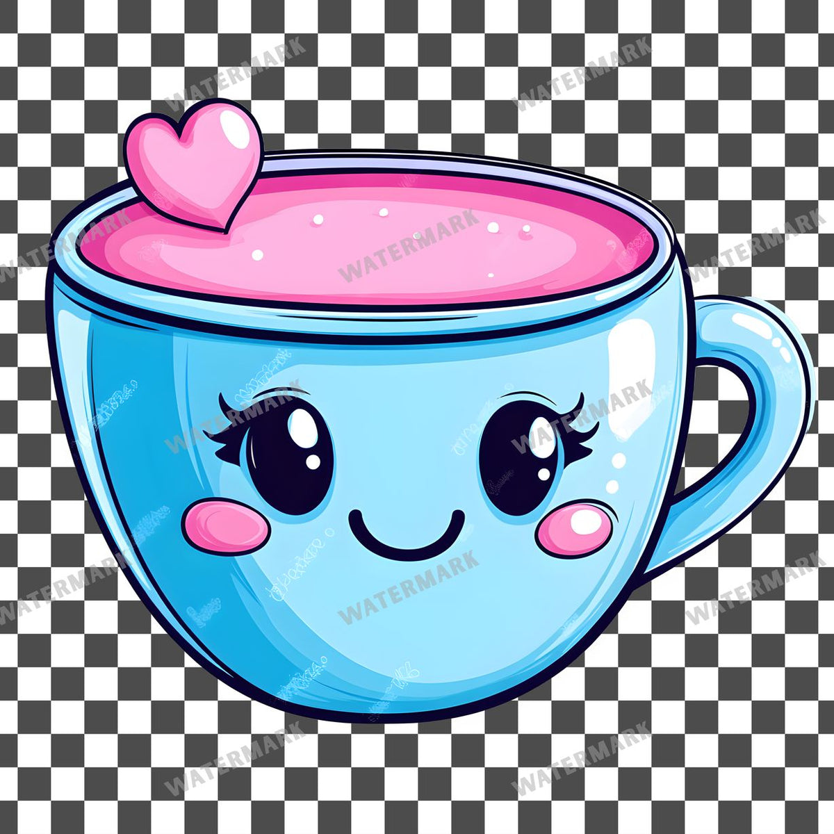 Cup Kawaii Style Clipart Pngs