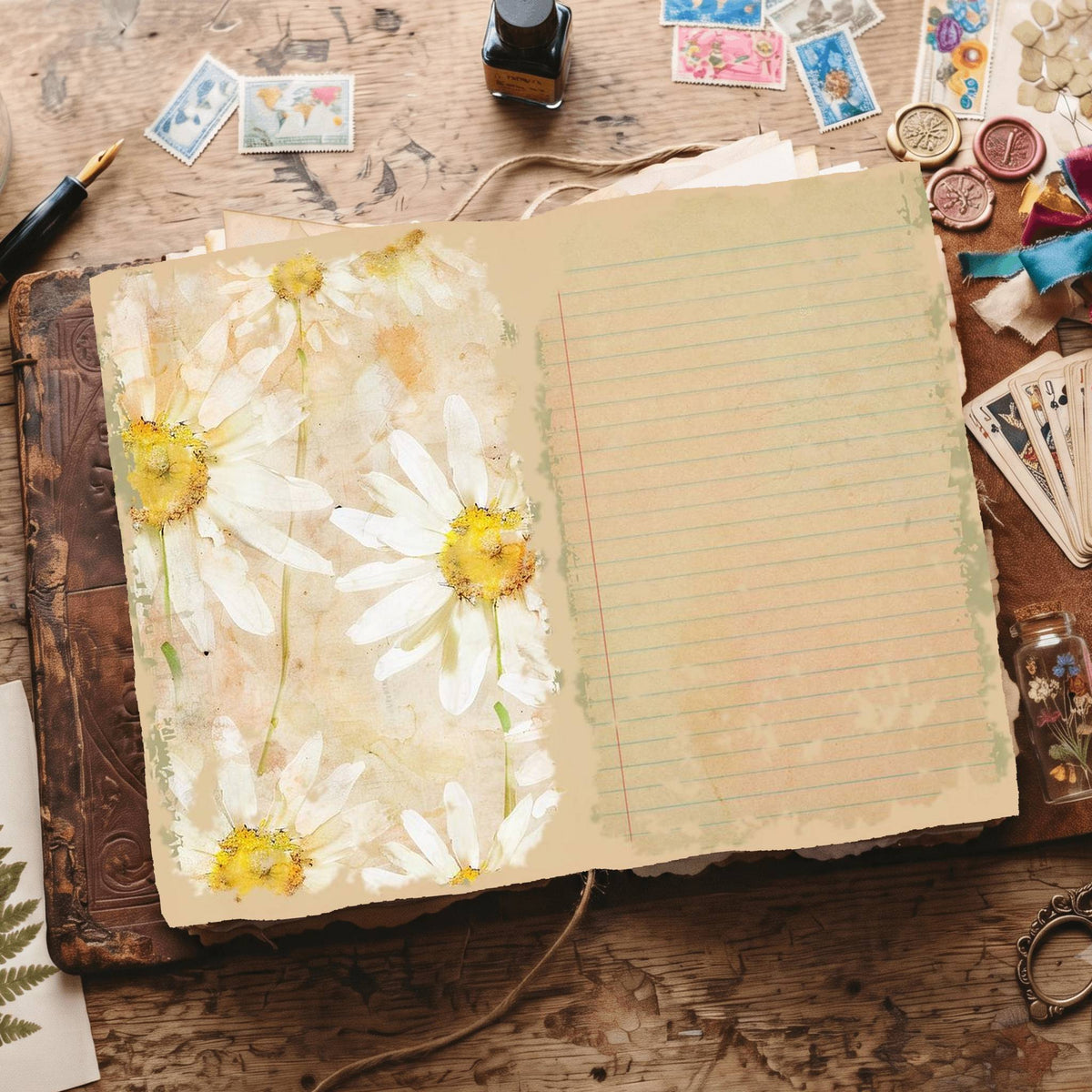 Daisy Flowers Digital Papers