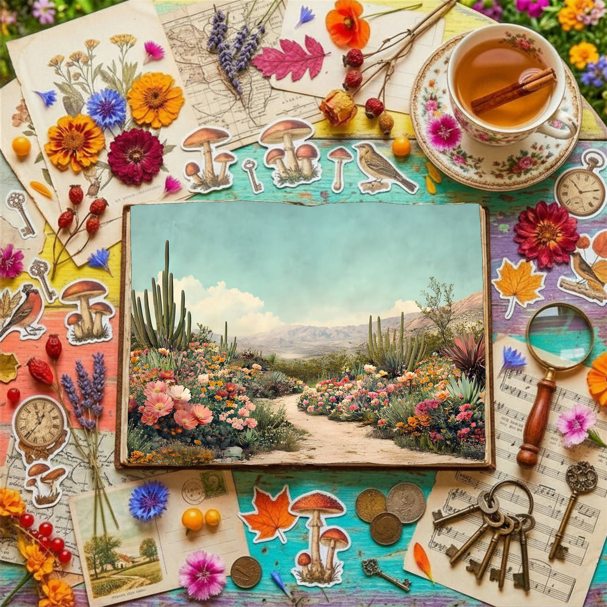 Desert Botanical Digital Papers