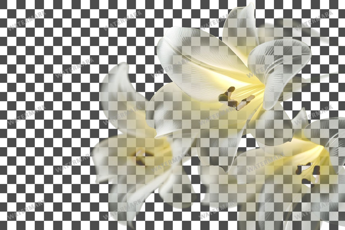 Easter Lilies Transparent Overlay Pngs
