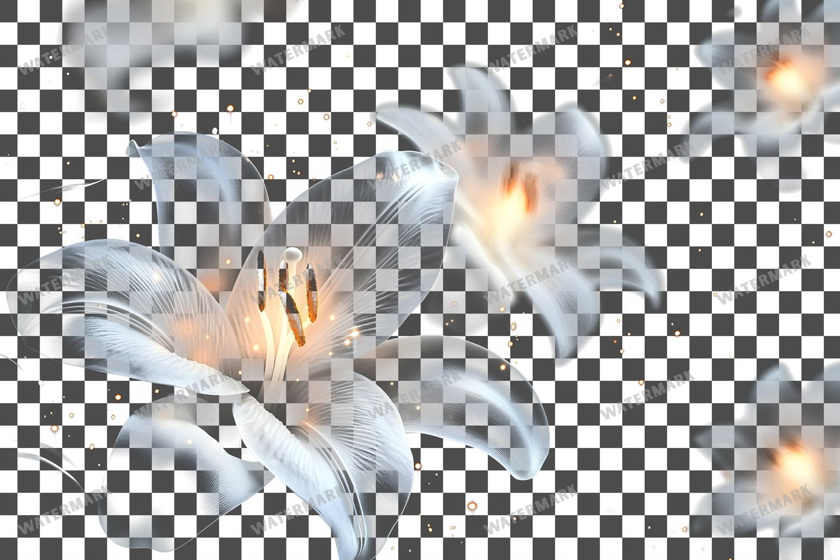 Easter Lilies Transparent Overlay Pngs
