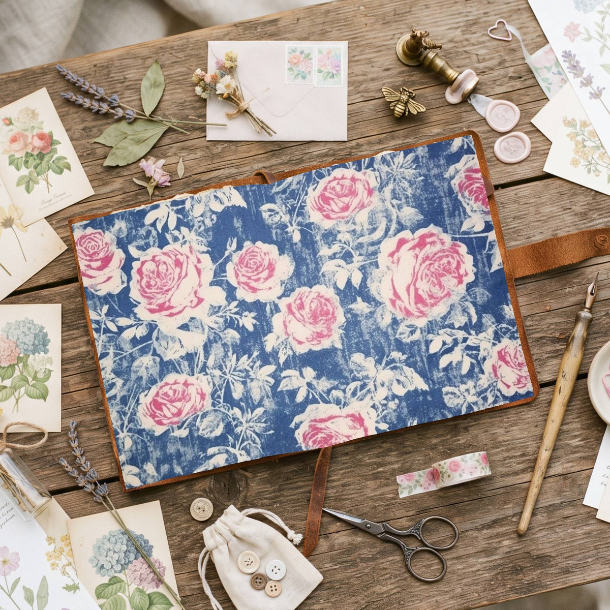 Faded Pink Roses Digital Papers