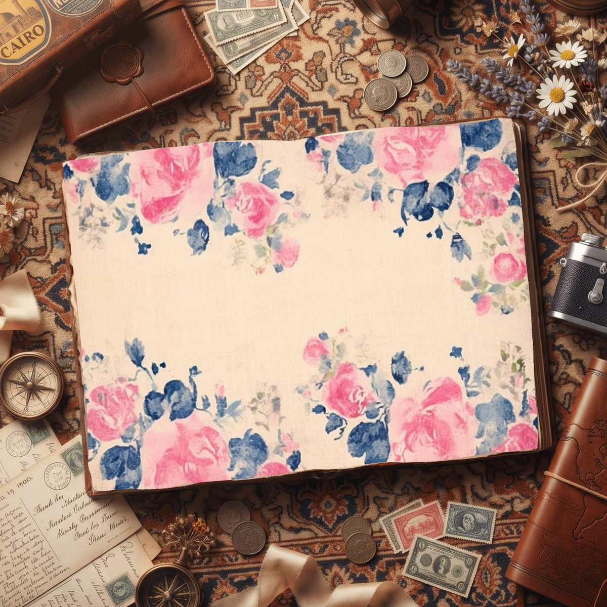 Faded Rose Digital Papers
