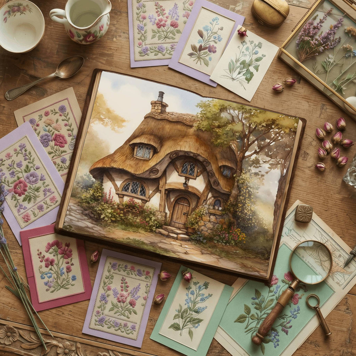 Fairy Cottage Digital Papers