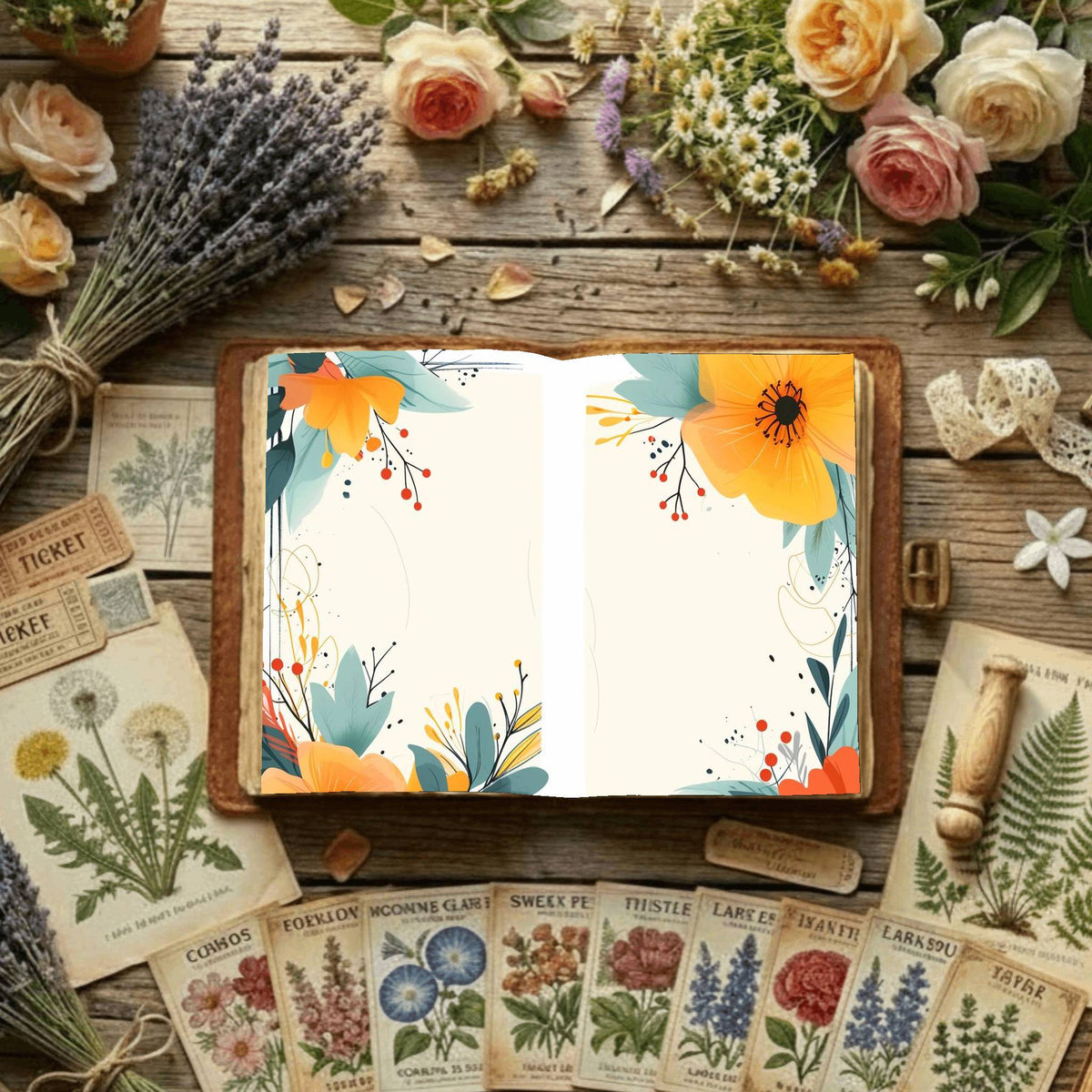Floral Digital Papers