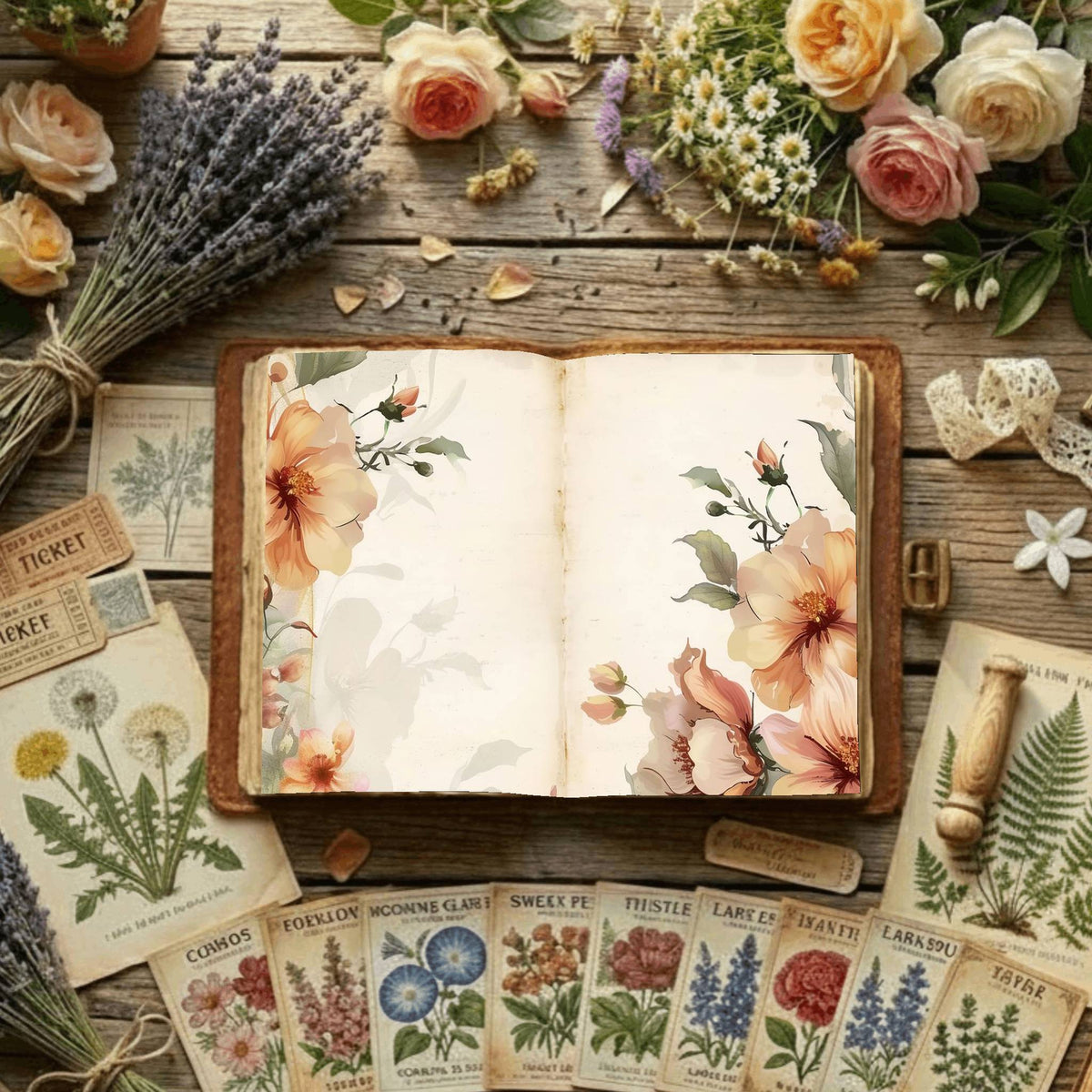 Floral Digital Papers