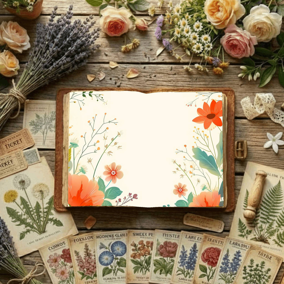 Floral Digital Papers