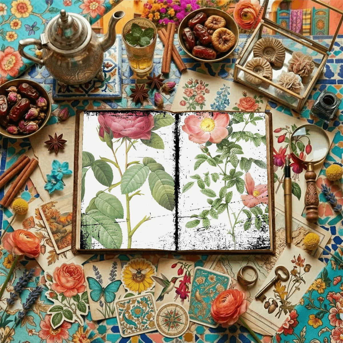 Floral Illustrations Digital Papers