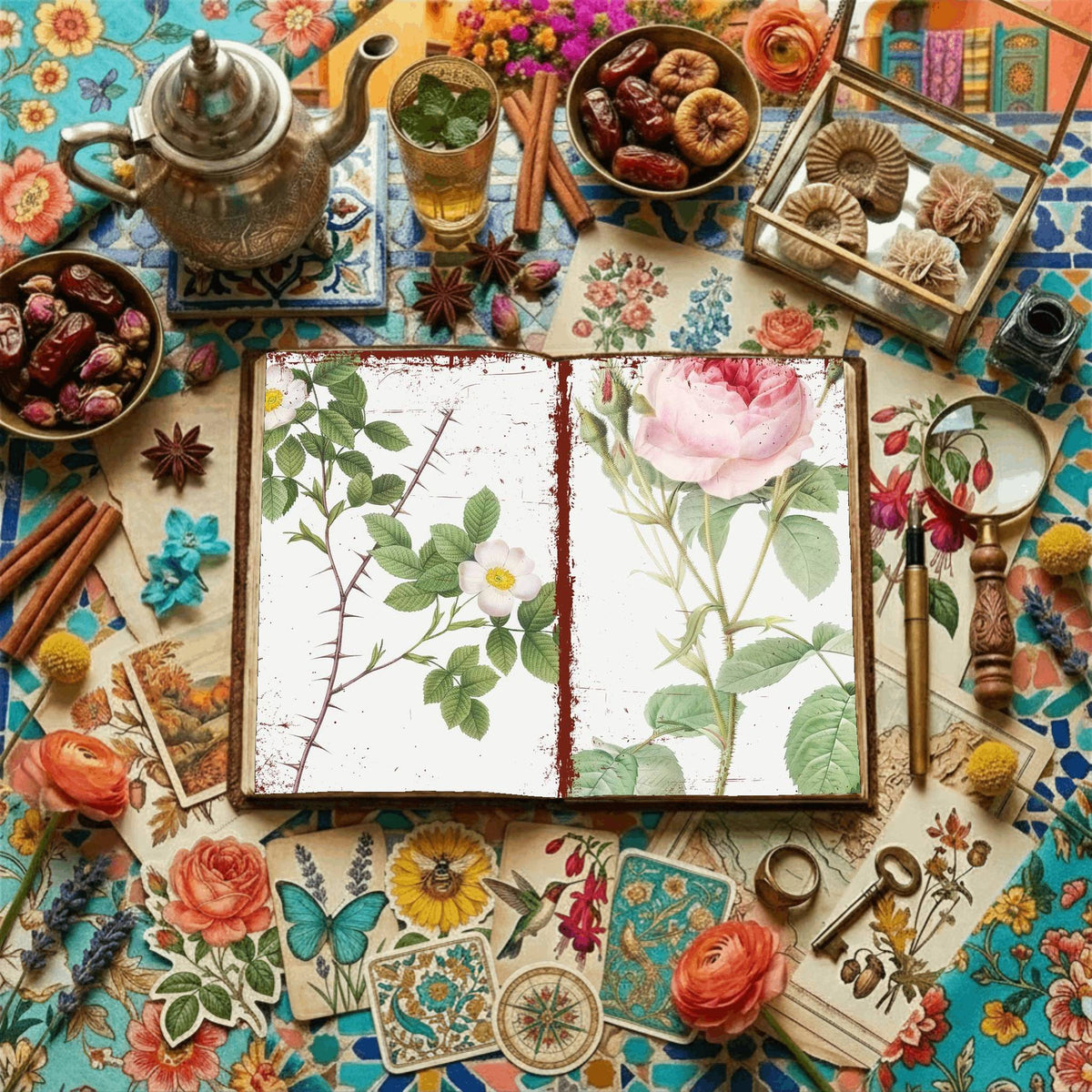 Floral Illustrations Digital Papers