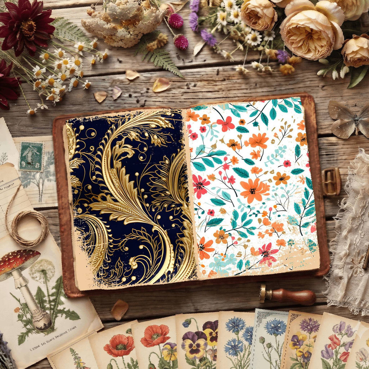 Floral Digital Papers