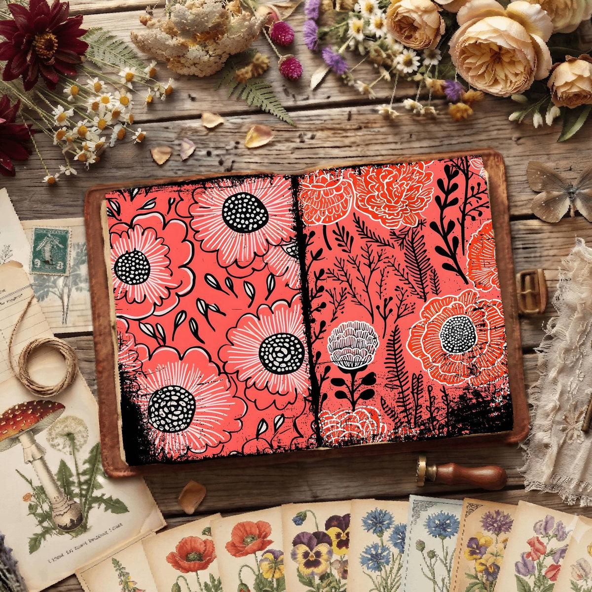 Floral Digital Papers
