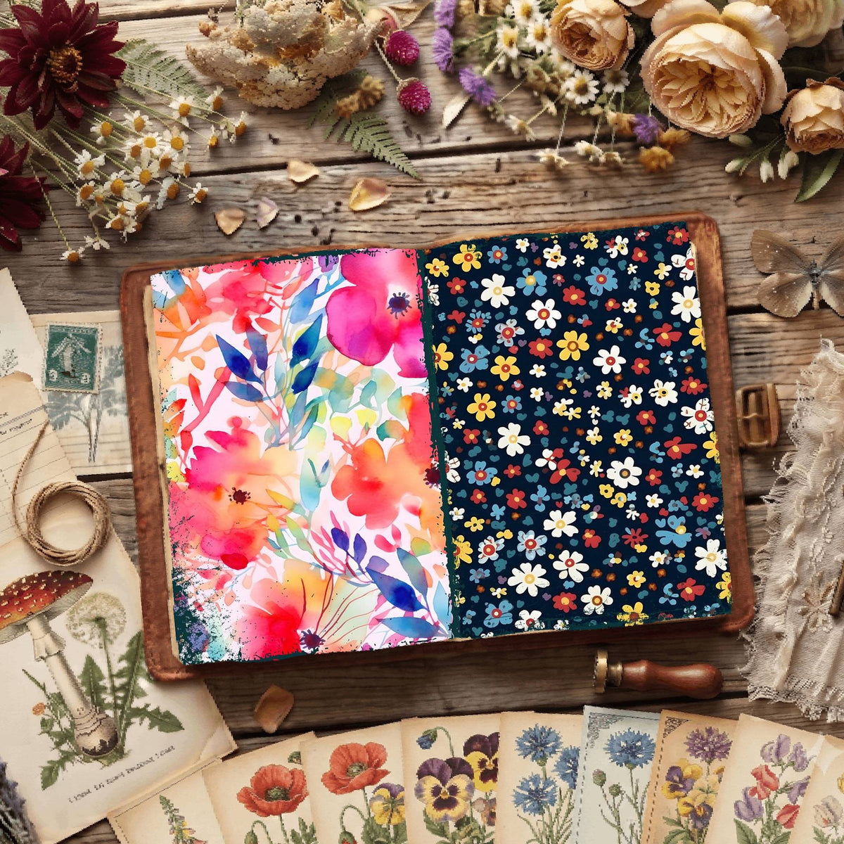 Floral Digital Papers