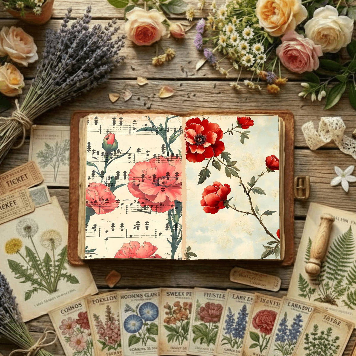 Floral Digital Papers