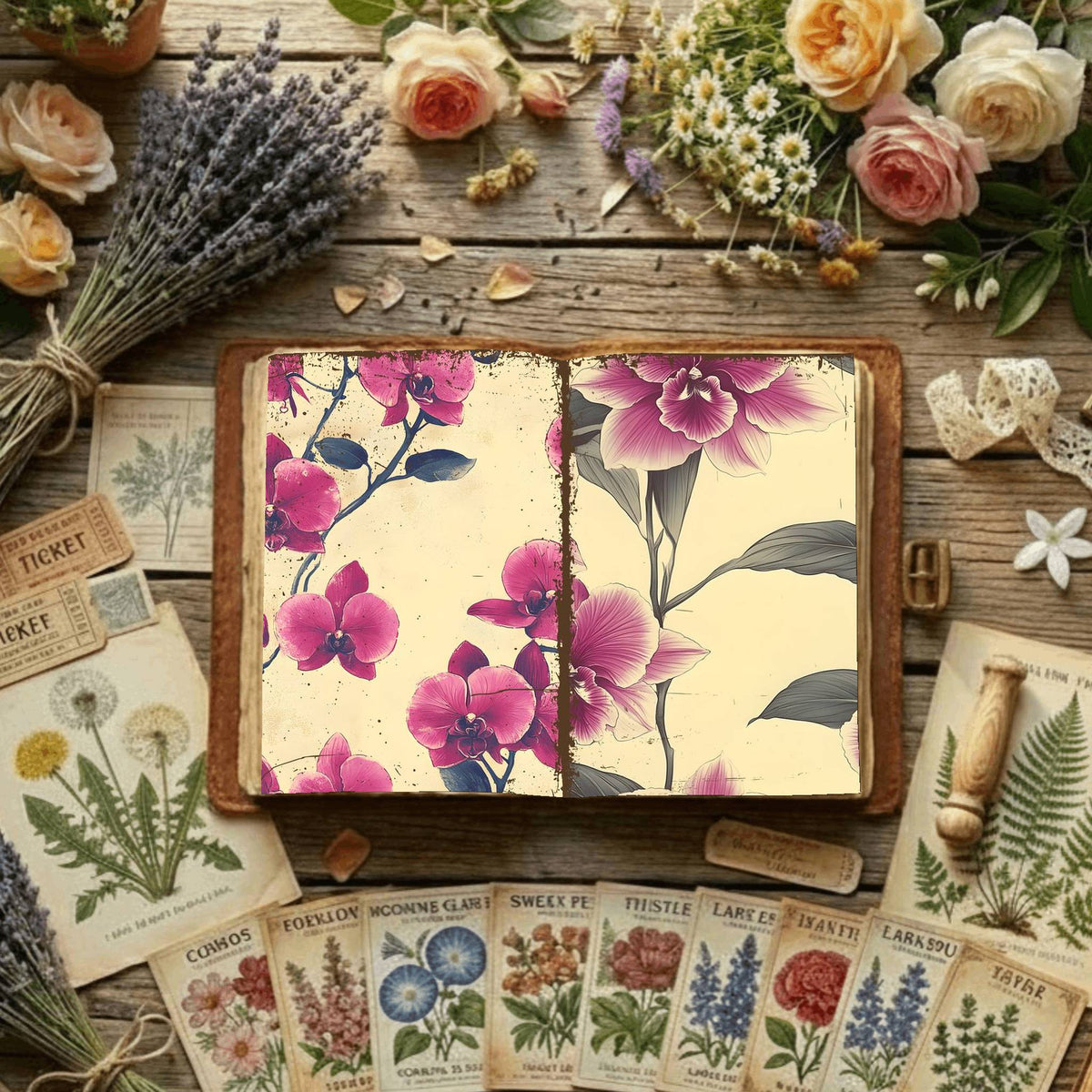 Floral Digital Papers