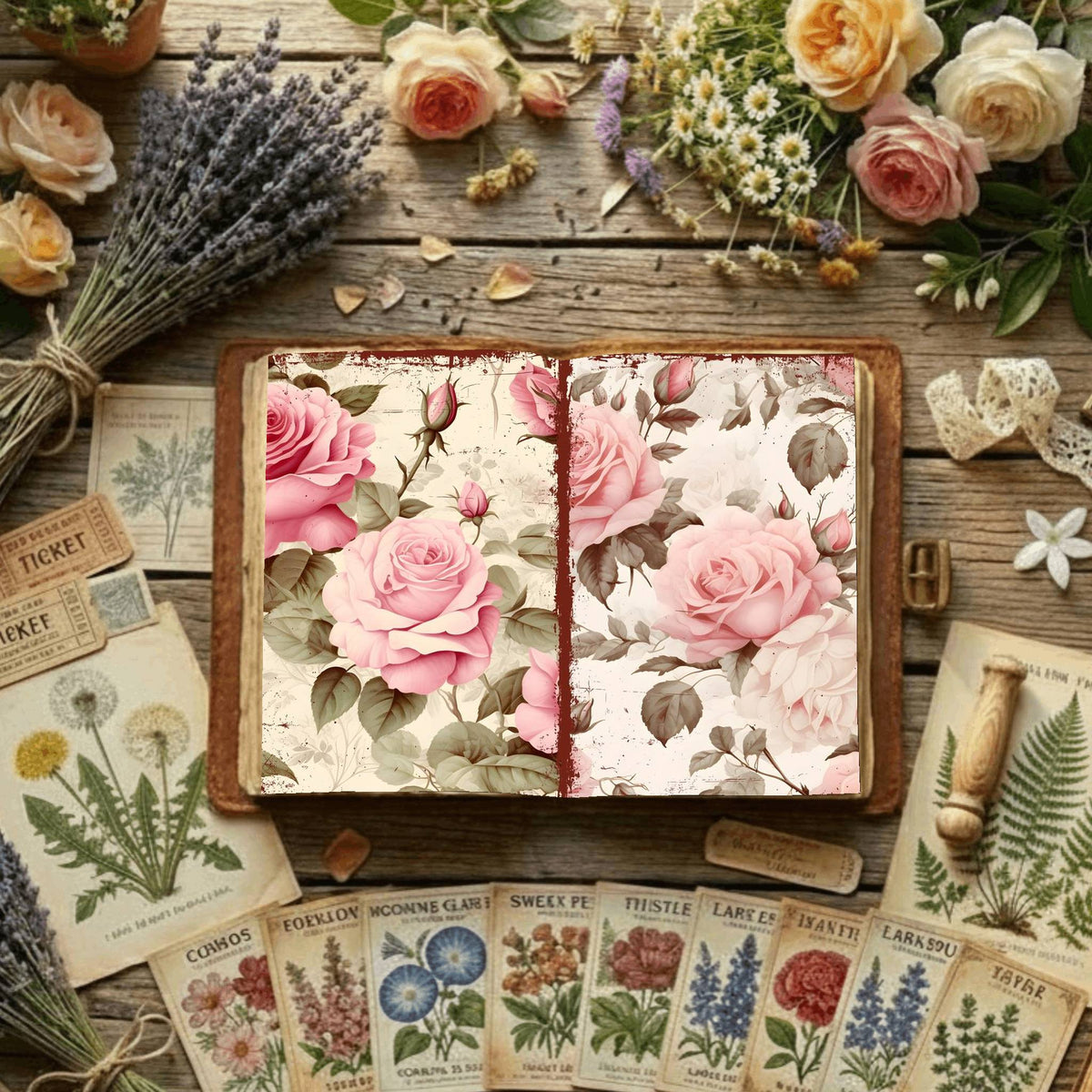 Floral Digital Papers