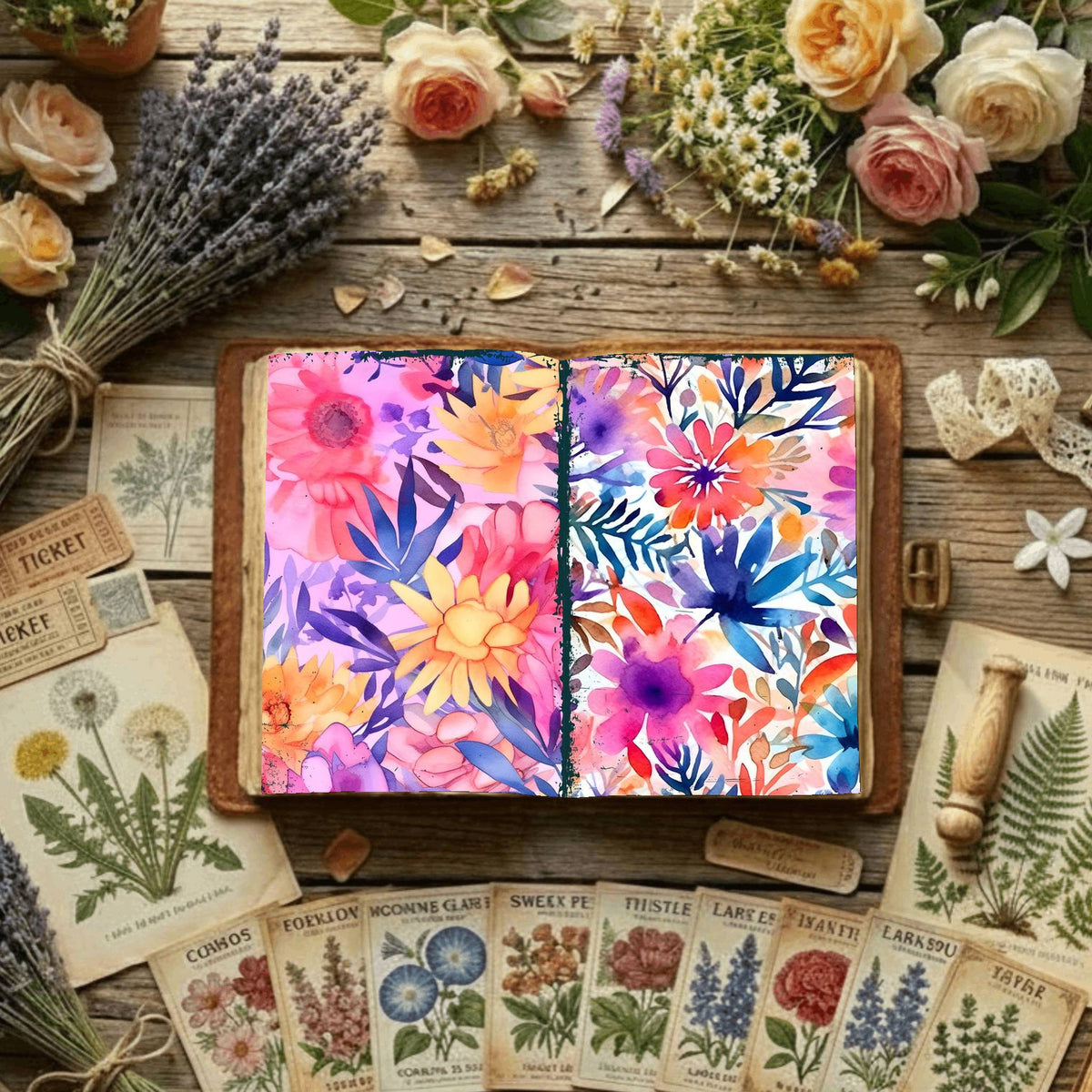 Floral Digital Papers
