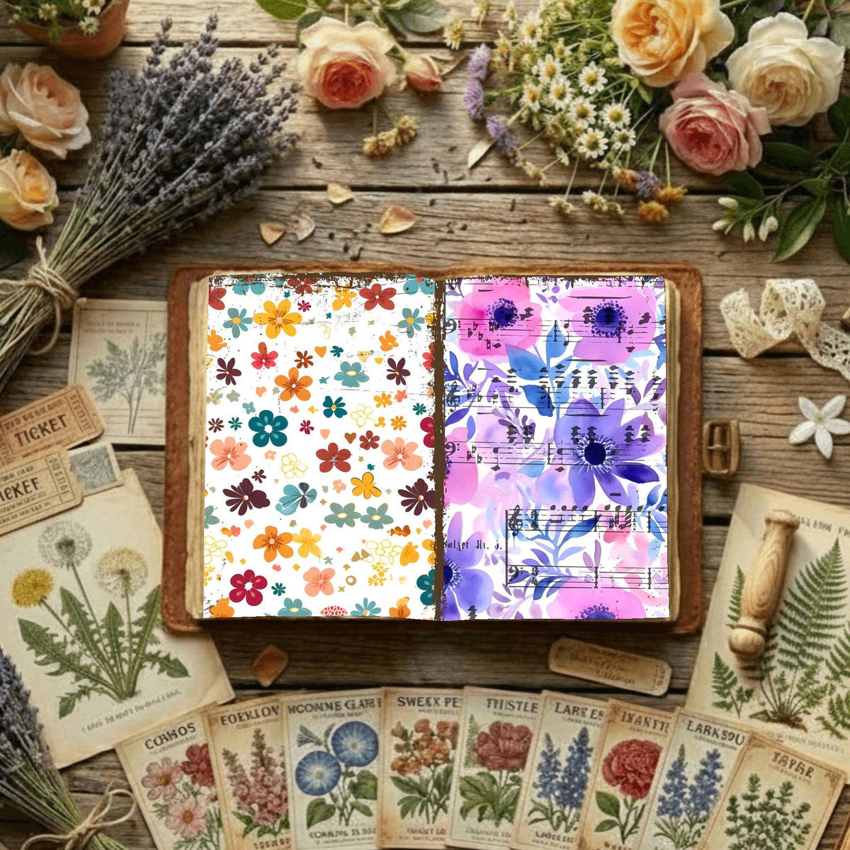Floral Digital Papers
