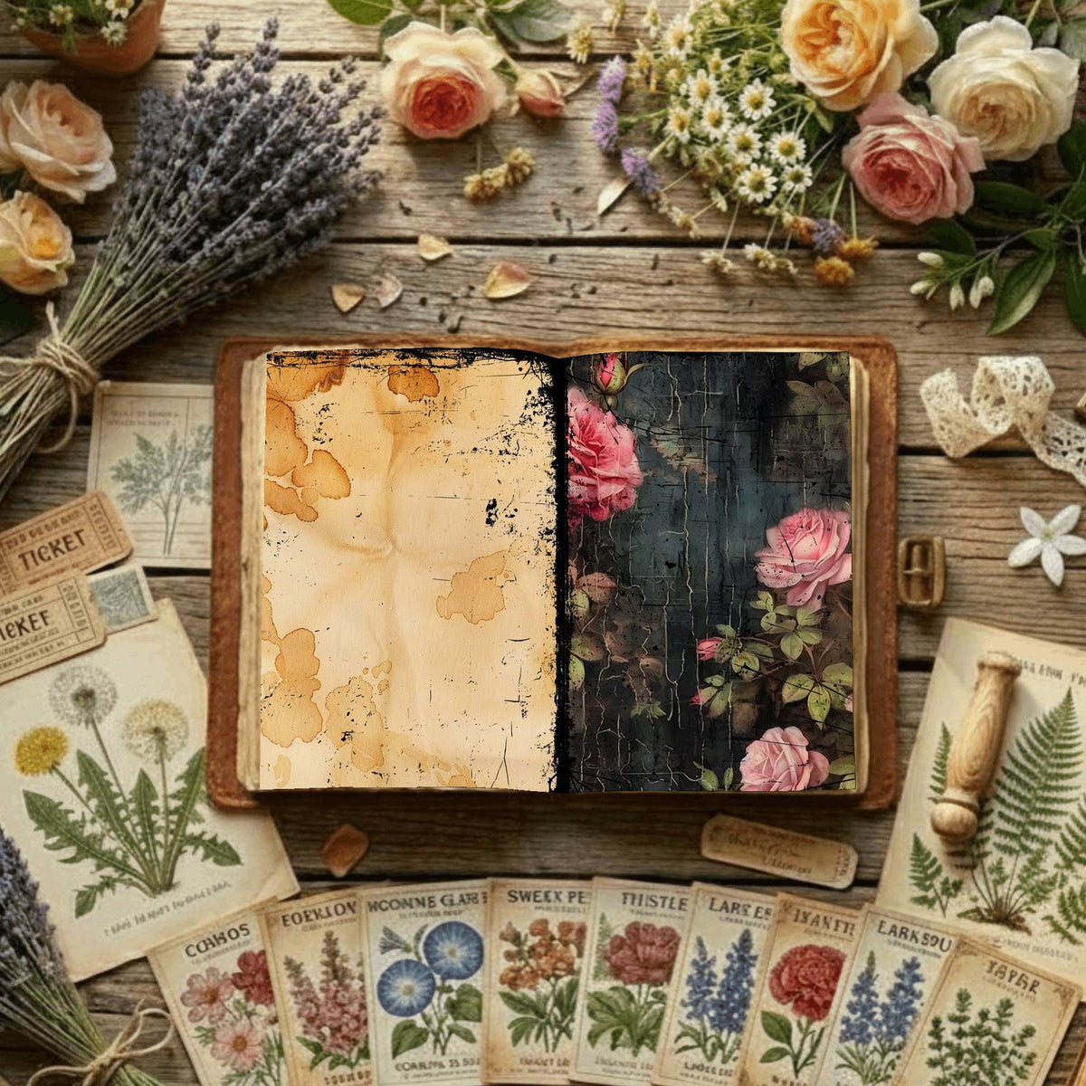 Floral Digital Papers