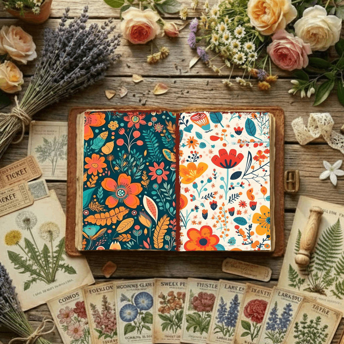 Floral Digital Papers