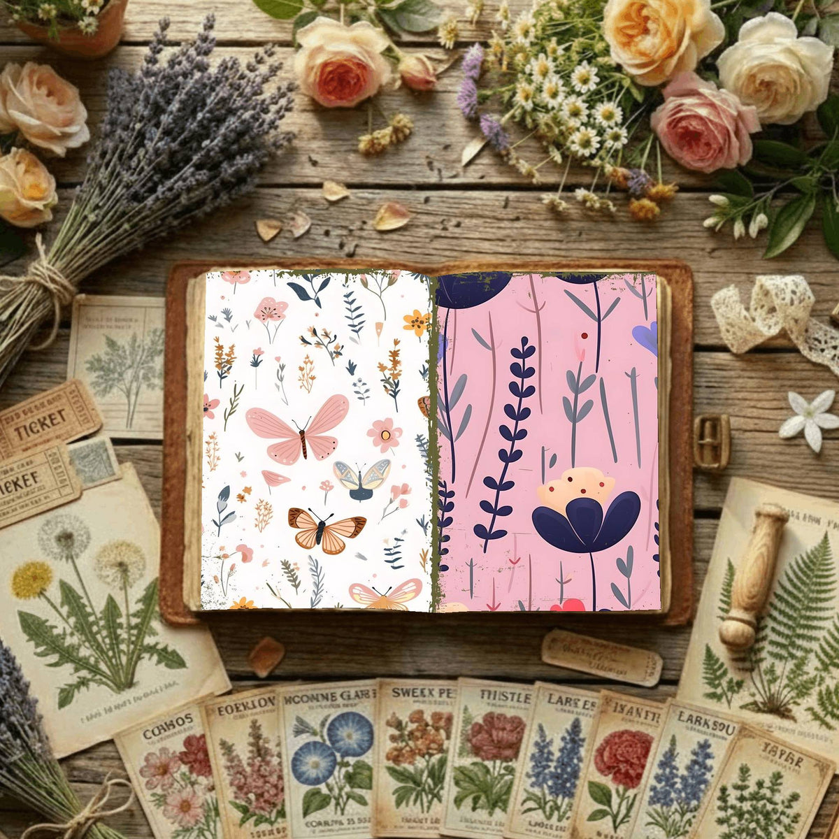 Floral Digital Papers