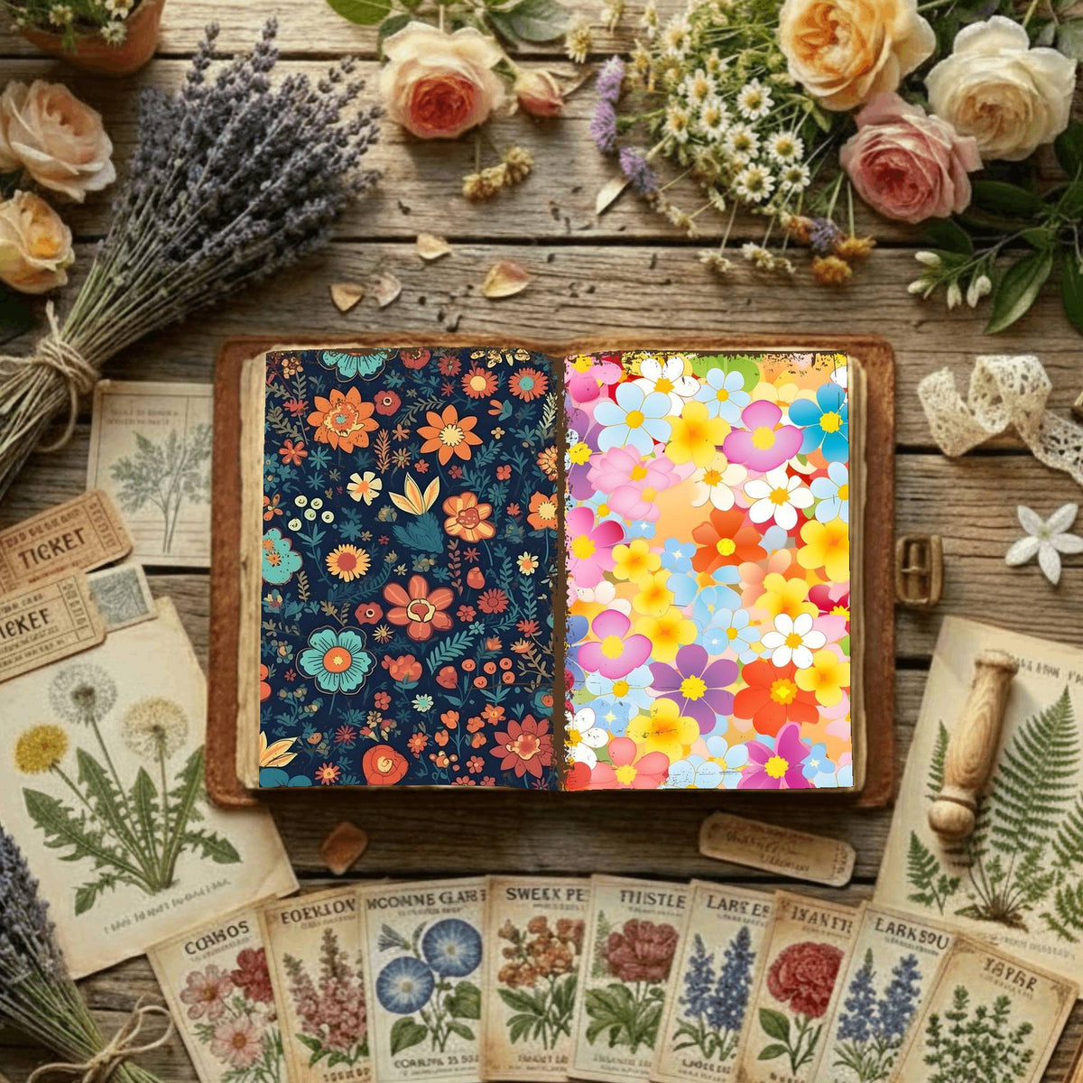 Floral Digital Papers