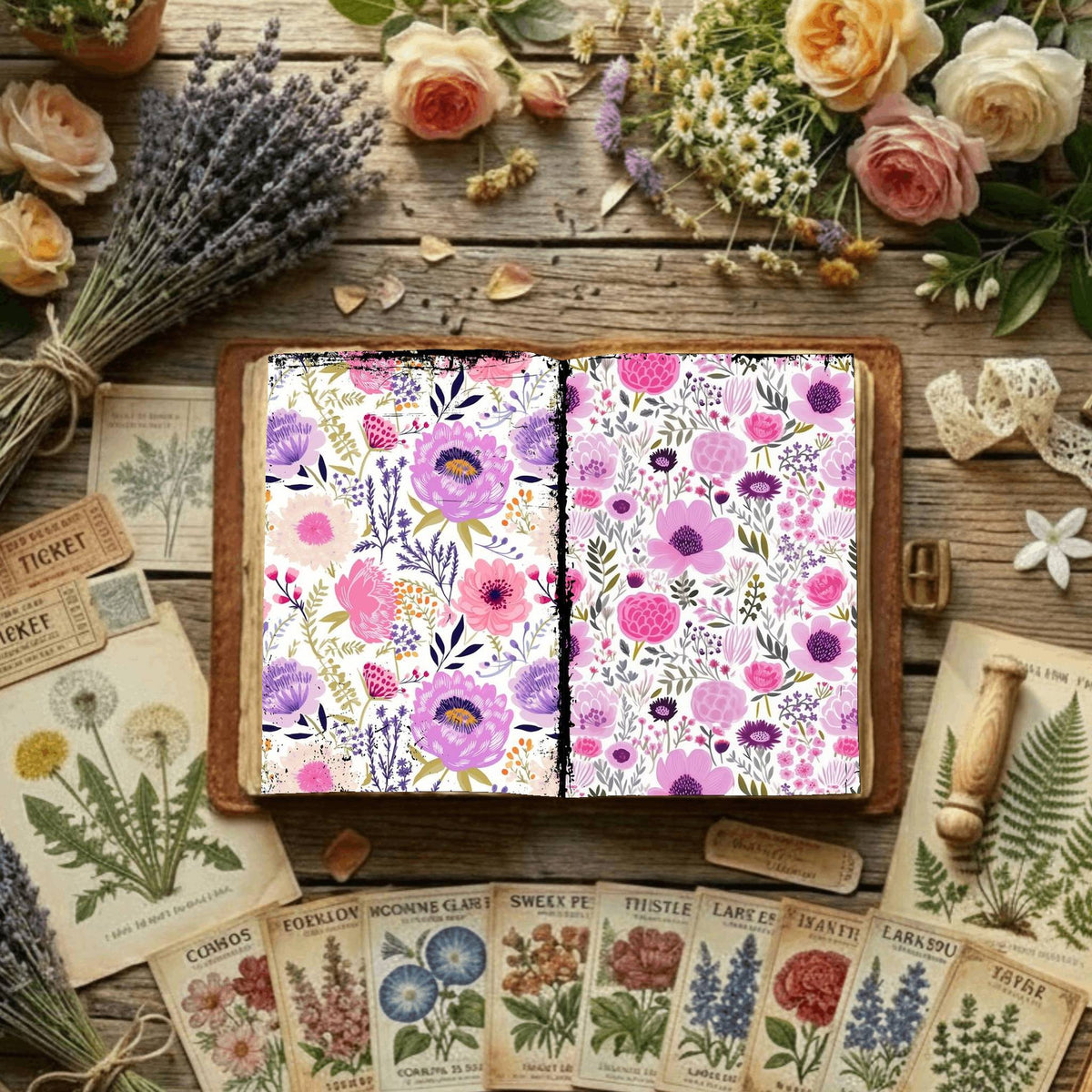 Floral Digital Papers