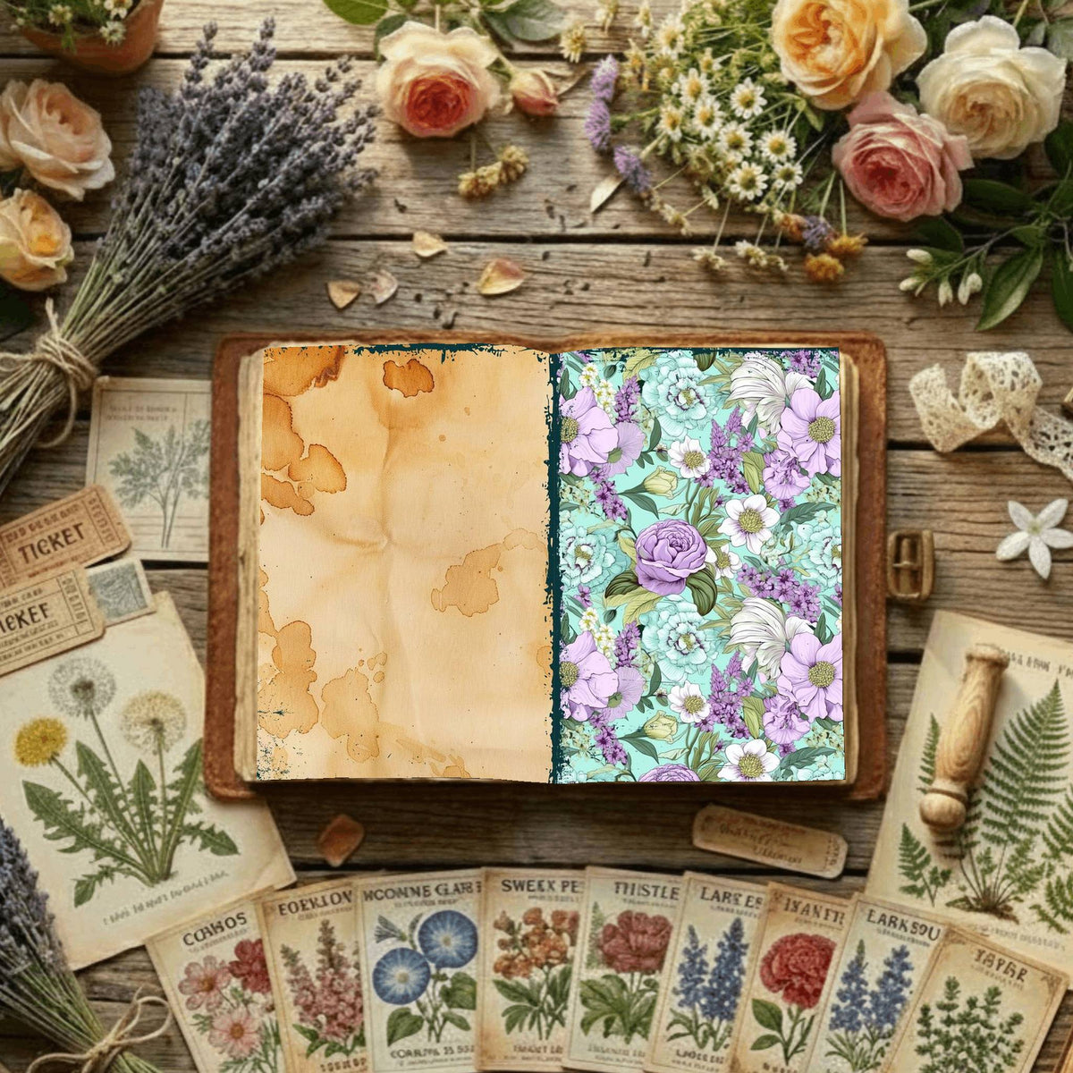 Floral Digital Papers