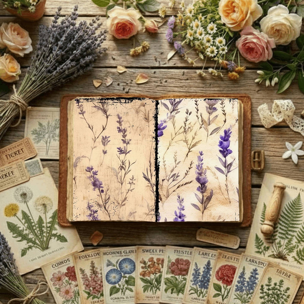 Floral Digital Papers