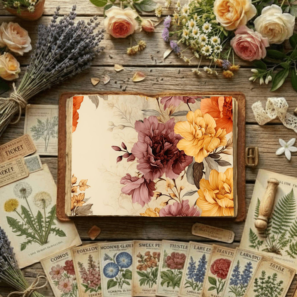 Floral Digital Papers
