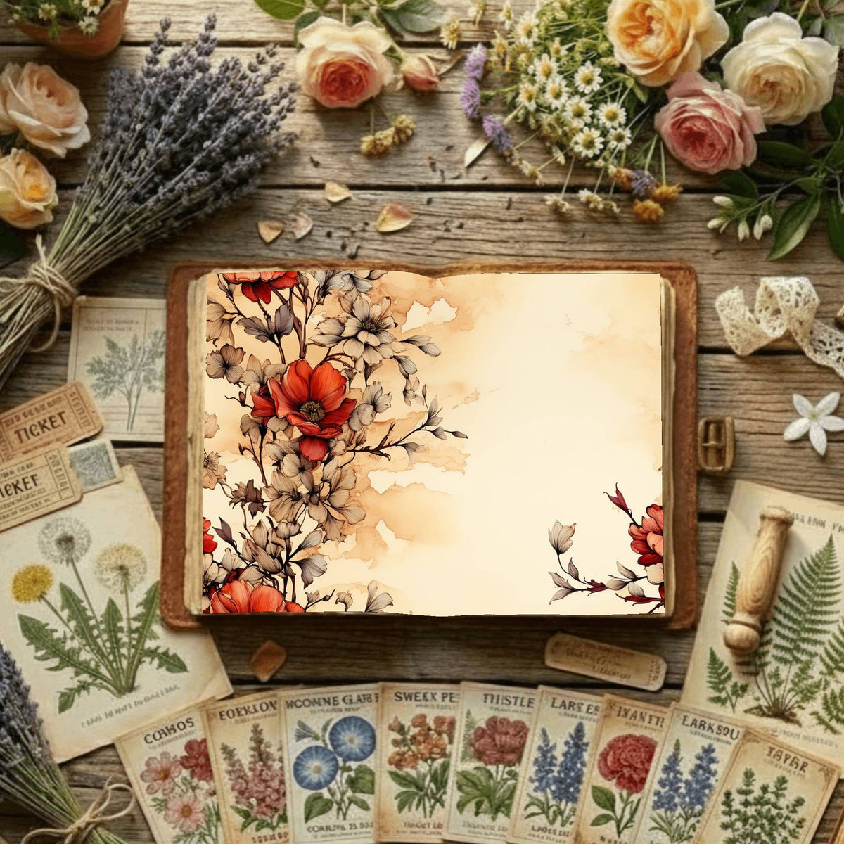 Floral Digital Papers
