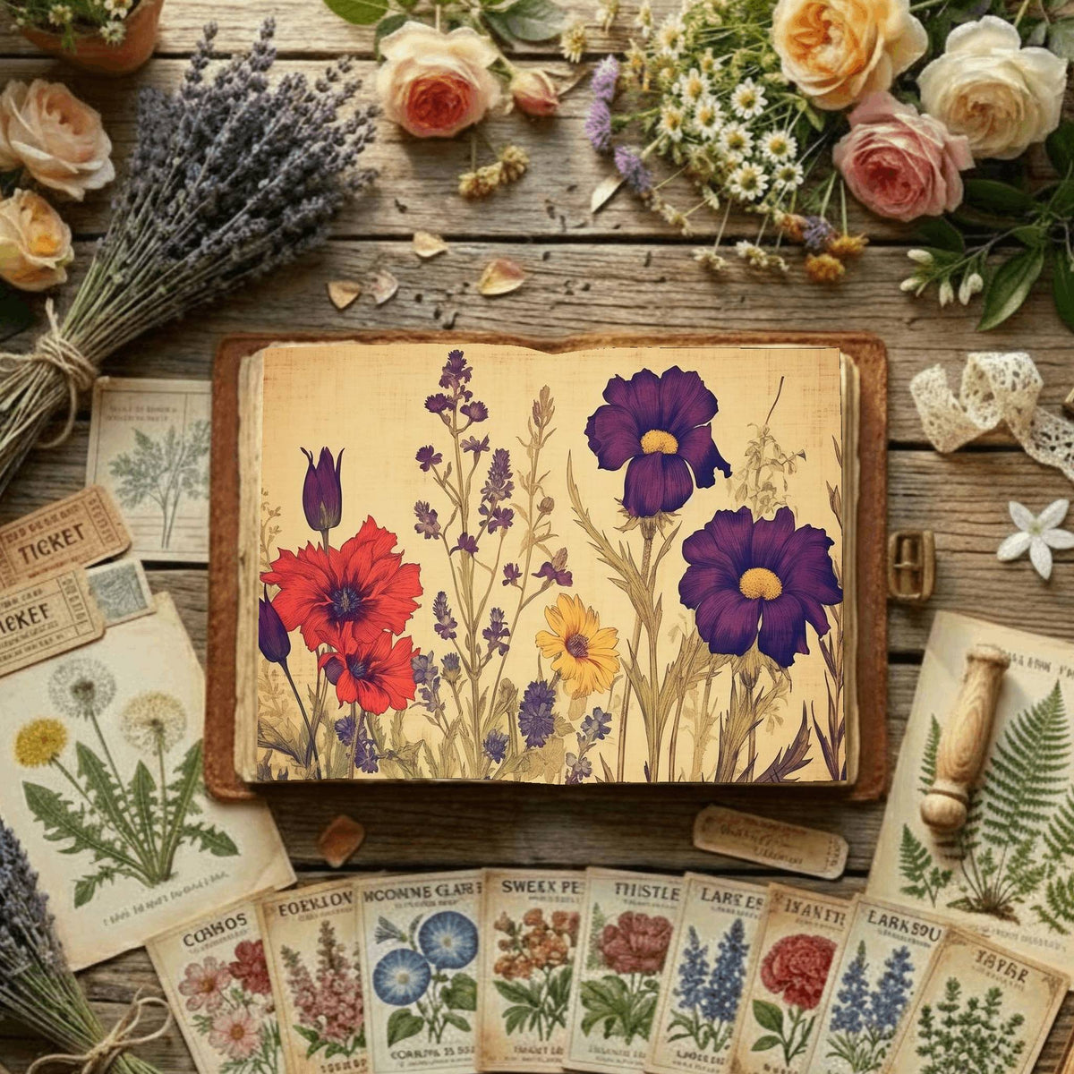 Floral Digital Papers