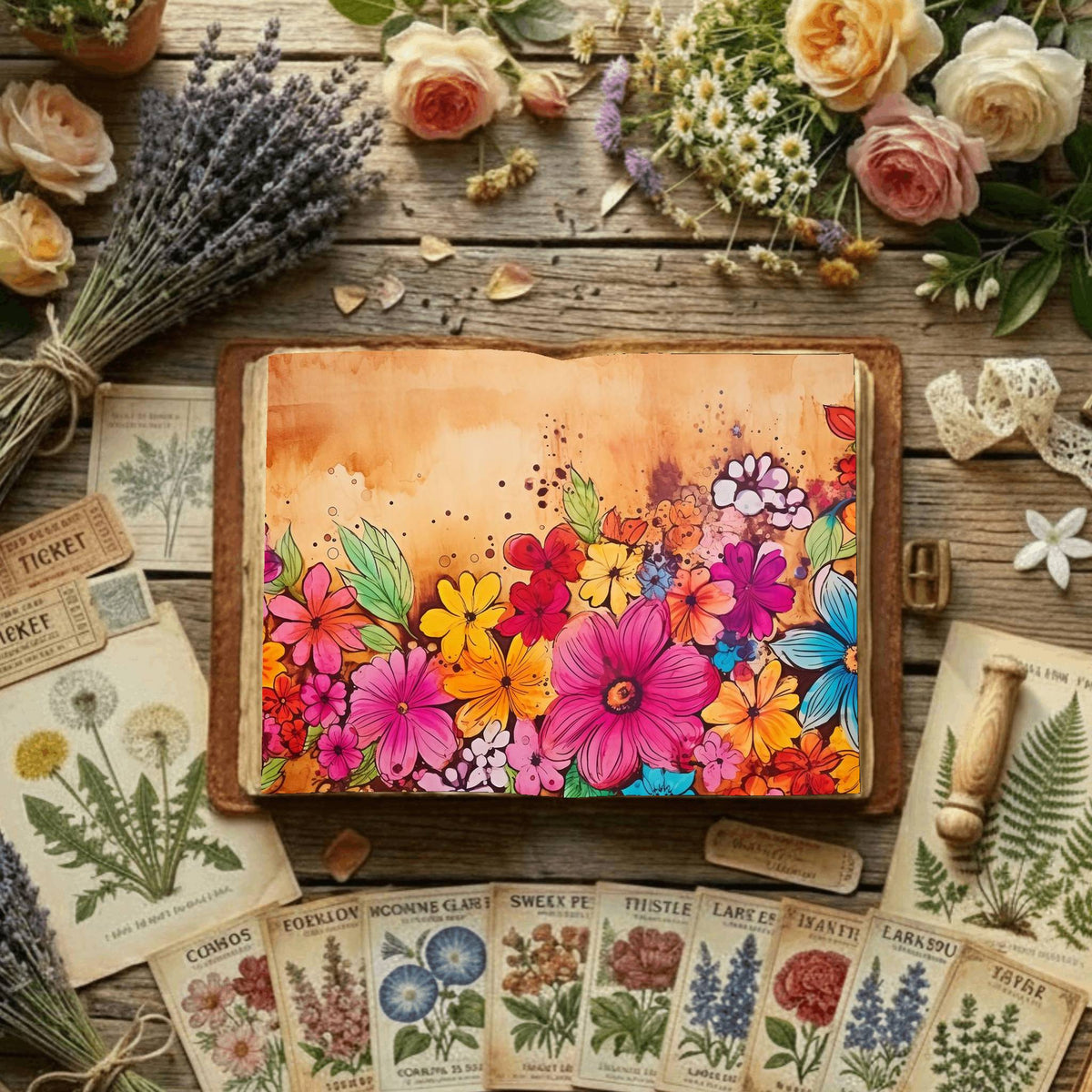 Floral Digital Papers