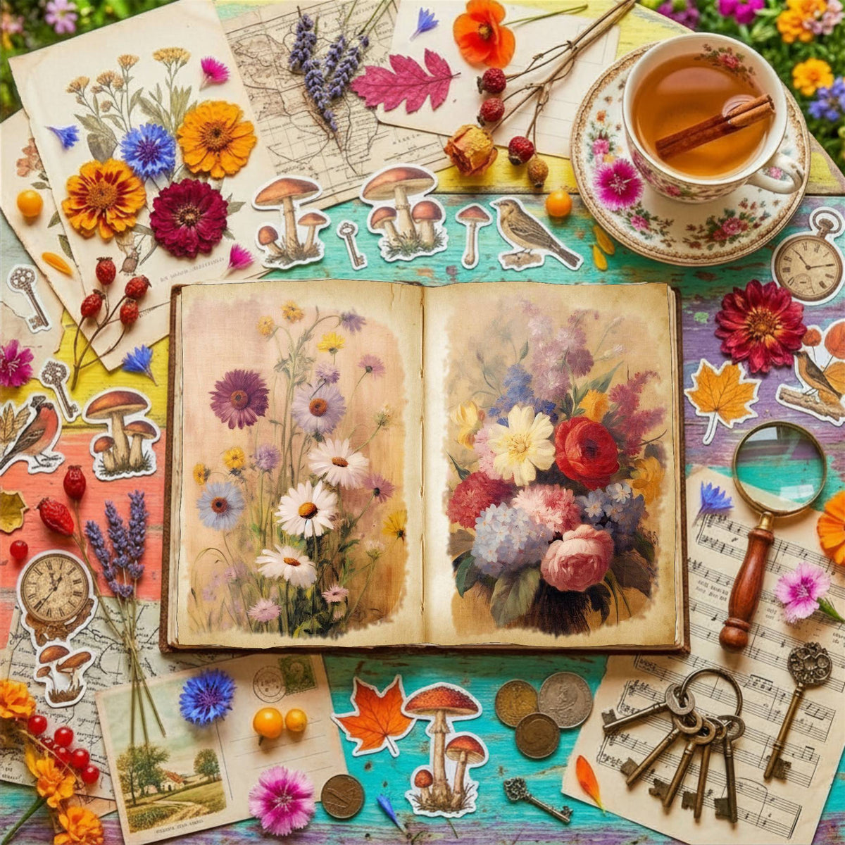 Flower Bunches Digital Papers