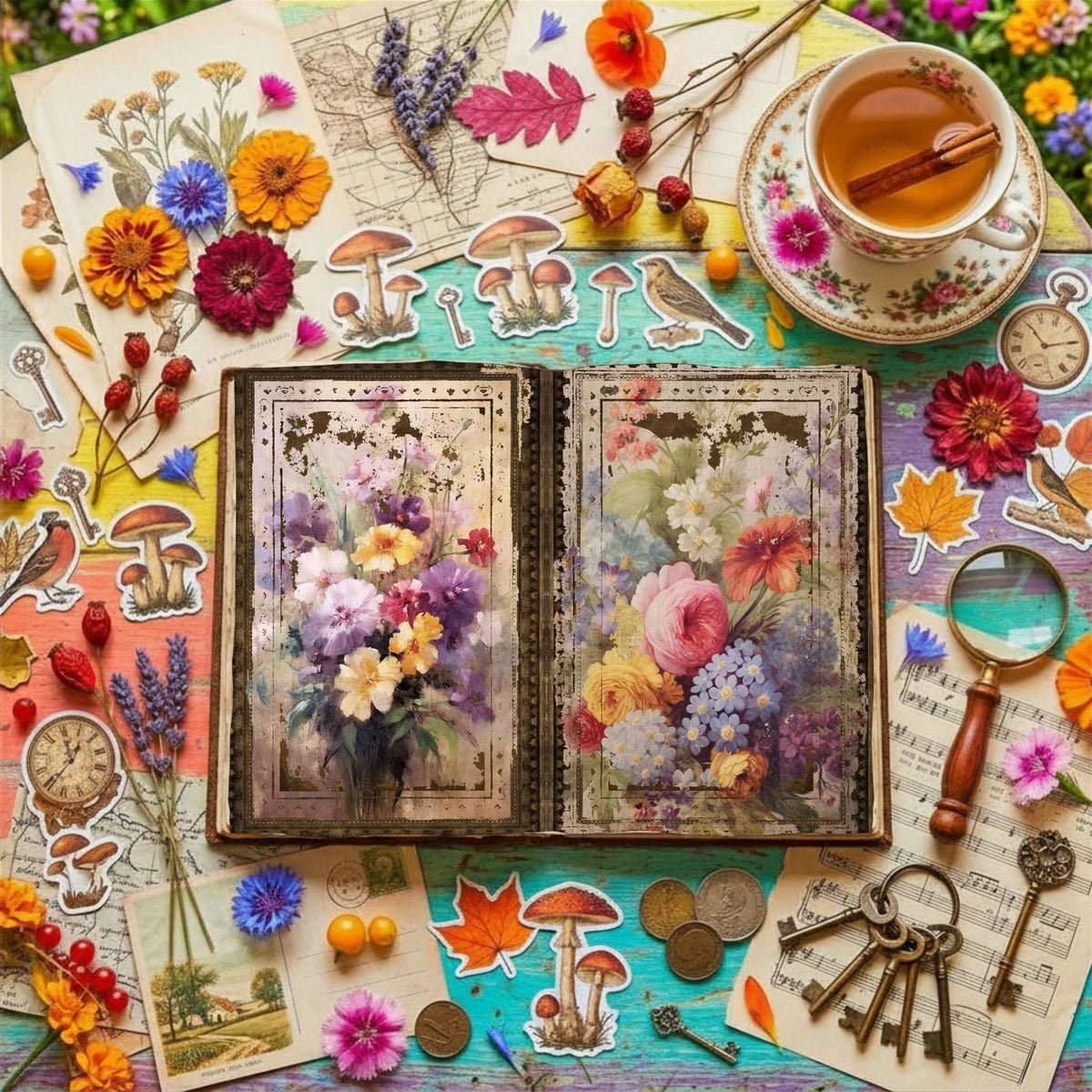 Flower Bunches Digital Papers