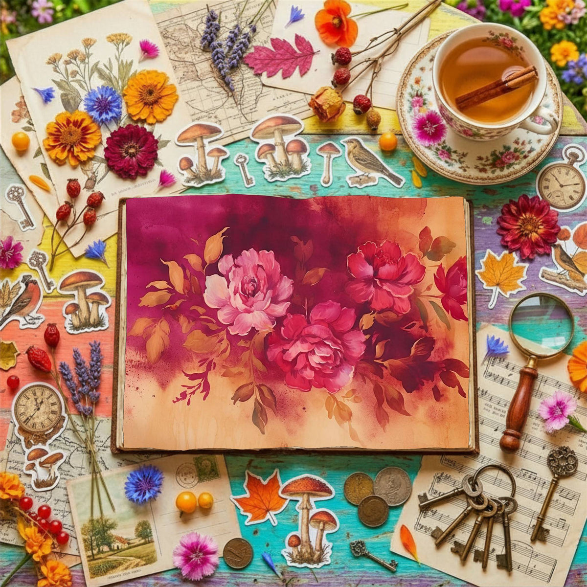 Fuchsia Flowers Digital Papers