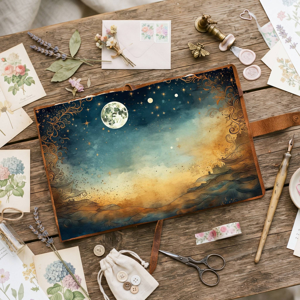 Full Moon Digital Papers