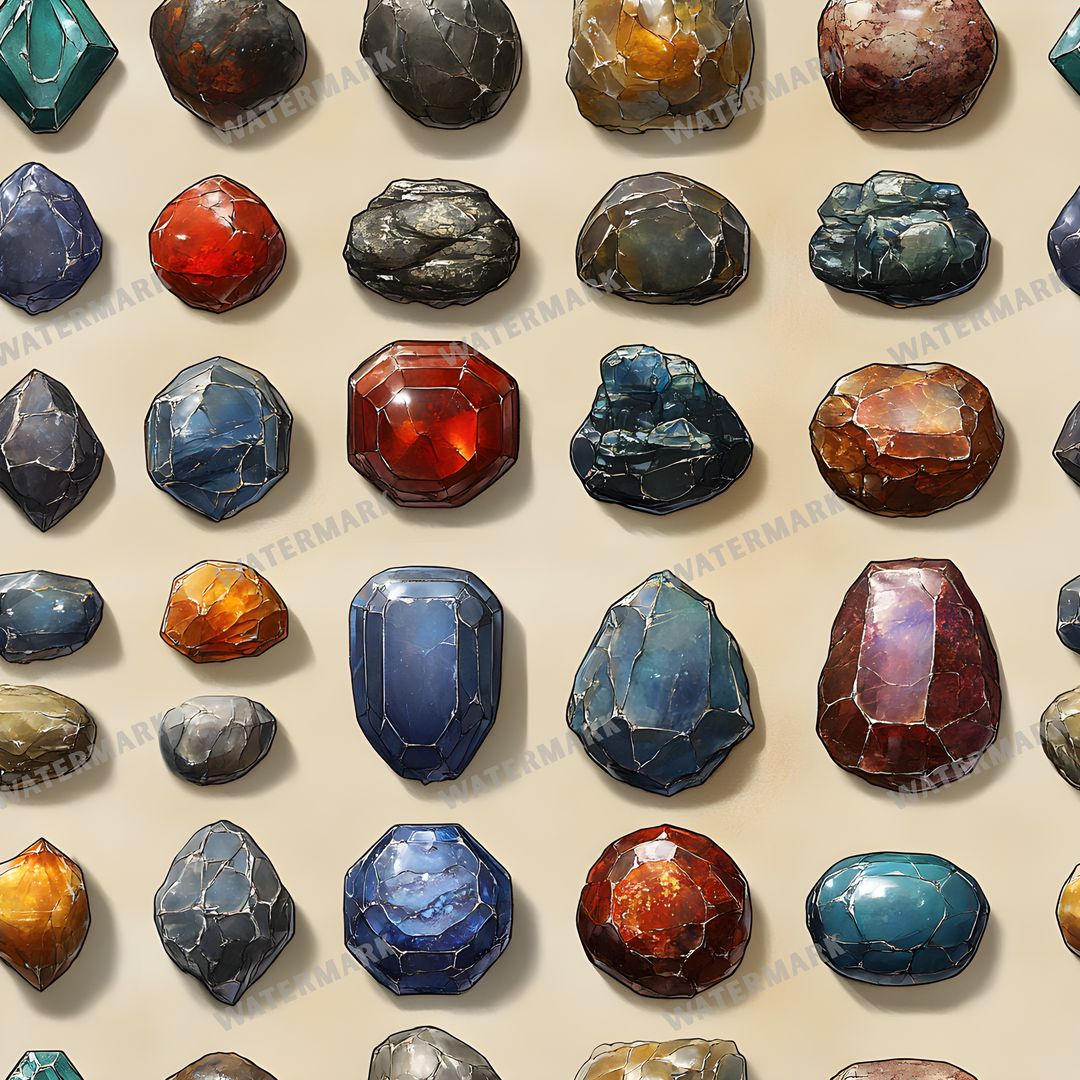Gems Seamless Pattern