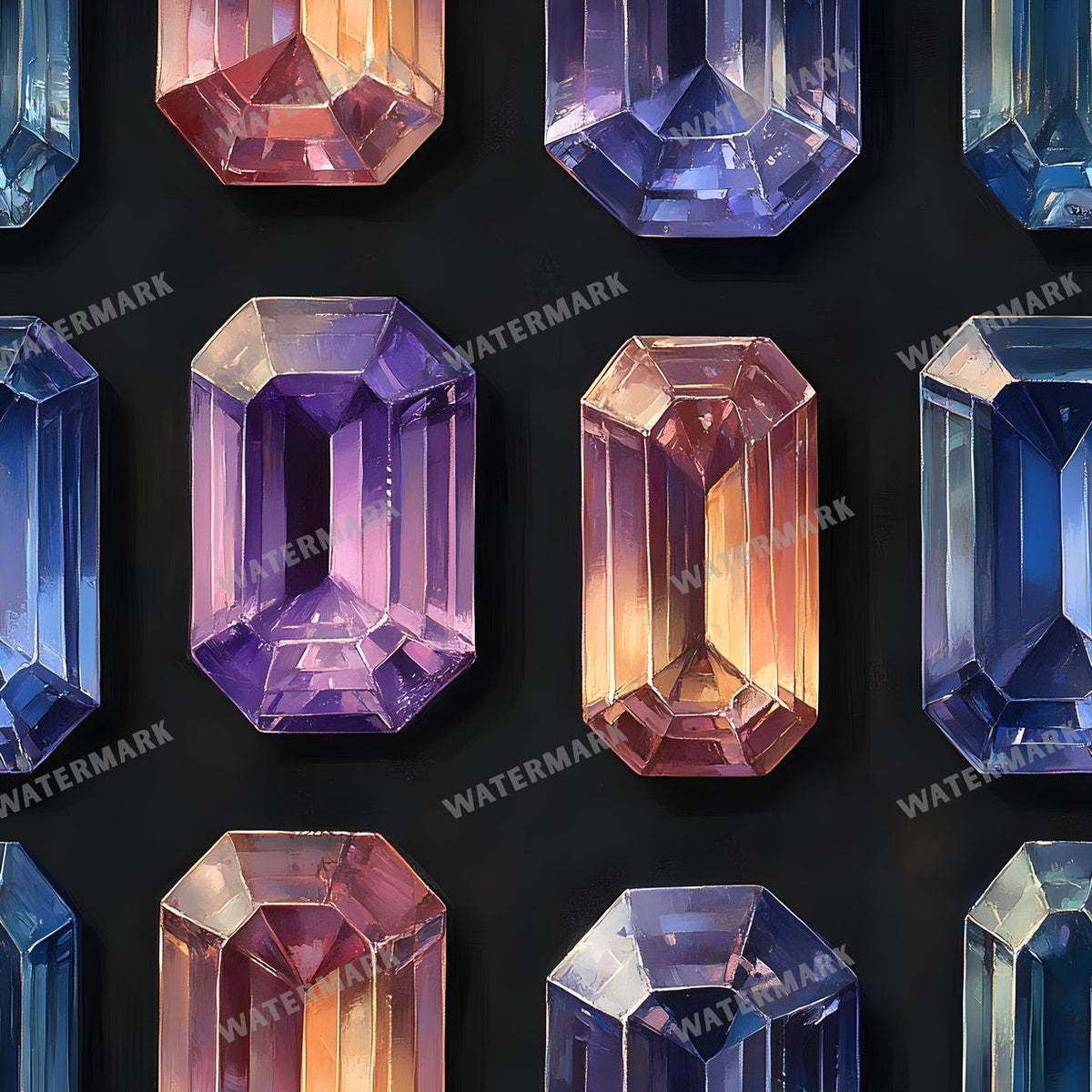 Gems Seamless Pattern