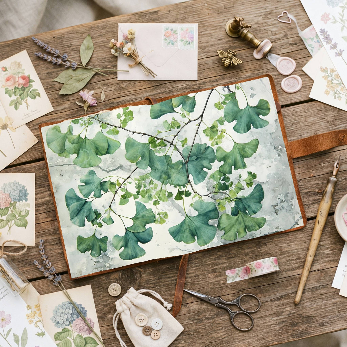 Ginkgo Biloba Tree Digital Papers
