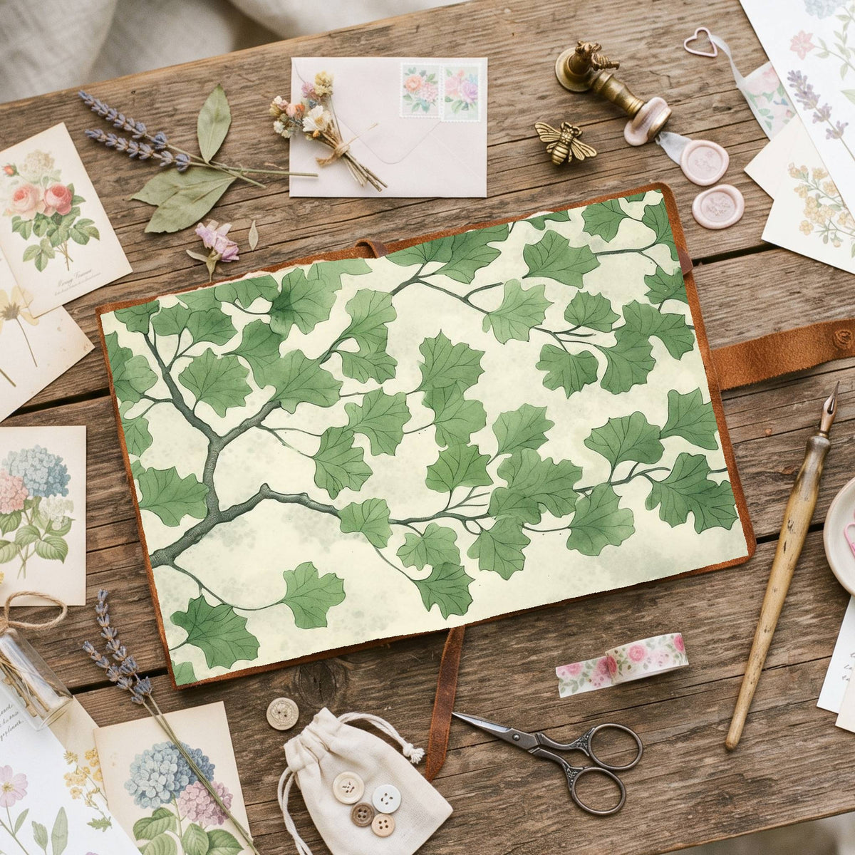Ginkgo Leaves Digital Papers