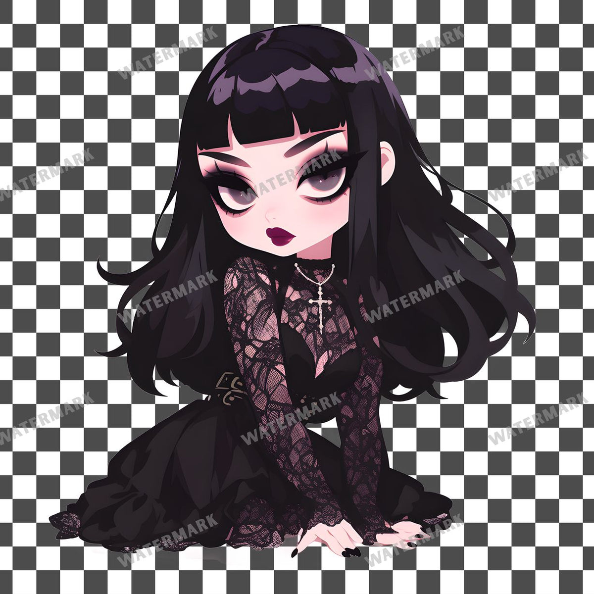 Goth Girl Clipart Pngs